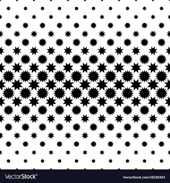 Monochrome star pattern - abstract background vector image