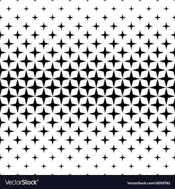 Monochrome star pattern - background vector image