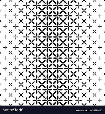 Monochrome star pattern - geometric abstract vector image