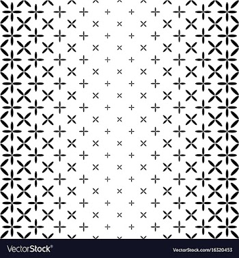 Monochrome star pattern - geometric abstract vector image