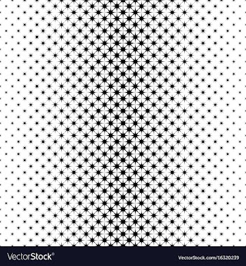 Monochrome star pattern - geometrical abstract vector image