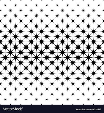 Monochrome star pattern - geometrical background vector image