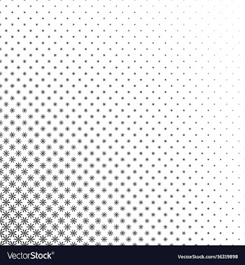Monochrome stylized flower pattern - abstract vector image