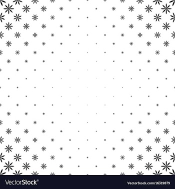 Monochrome stylized flower pattern - floral vector image