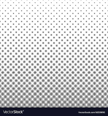 Monochrome stylized flower pattern - floral vector image