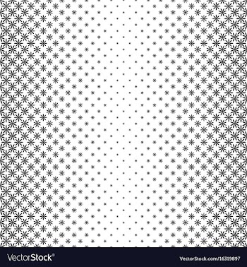 Monochrome stylized flower pattern - floral vector image