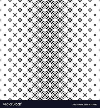 Monochrome stylized flower pattern vector image