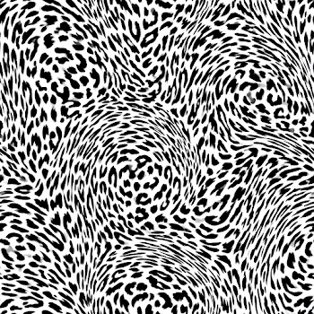 Monochrome Swirling Animal Print Pattern