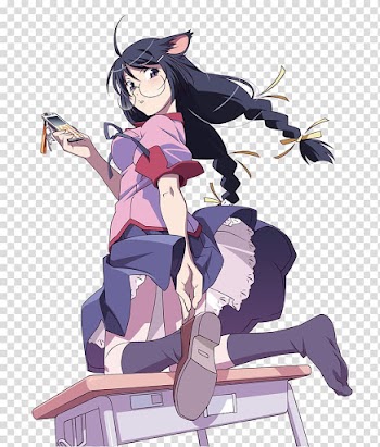 Monogatari Series Nekomonogatari (Kuro) Nisemonogatari Anime, Anime transparent background PNG clipart