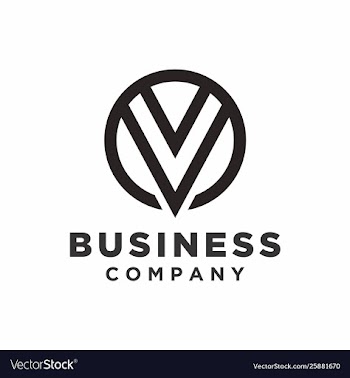 Monogram and initial v logo design vector image