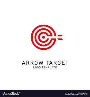 monogram arrow target logo design