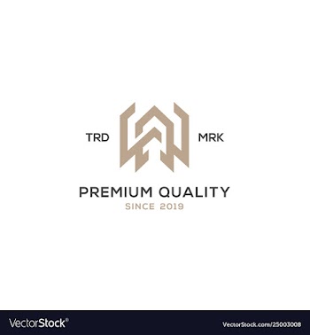 Monogram aw wa logo design inspiration vector image