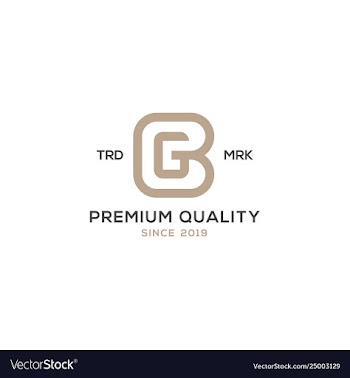 Monogram bg gb logo design inspiration vector image