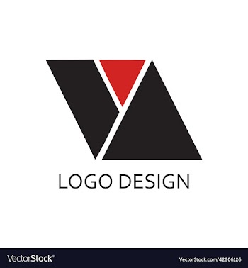 monogram geometry style va letter suitable