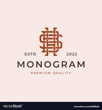 monogram initial letter bhs hsb shb logo design