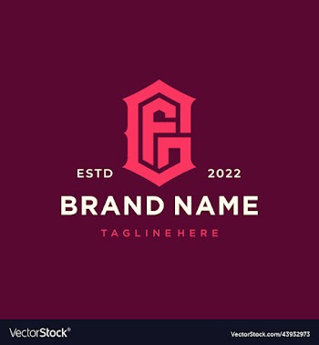 monogram initial letter fg gf logo design