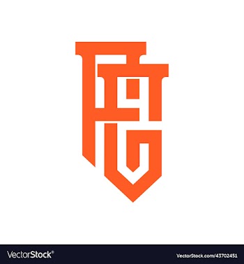 monogram initial letter fg logo design