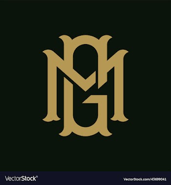 monogram initial letter gm mg logo design