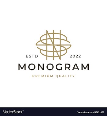 monogram initial letter logo design