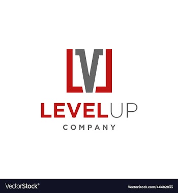 monogram initial letter lvl logo design