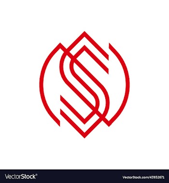 monogram initial letter ns sn logo design
