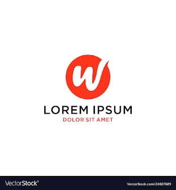 Monogram initial w logo design vector image