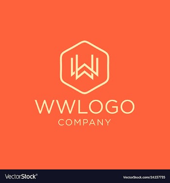 Monogram initial ww logo design vector image
