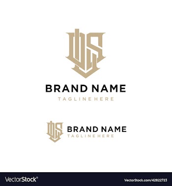 monogram intial letter dls logo design