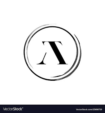 Monogram letter at logo design vector image