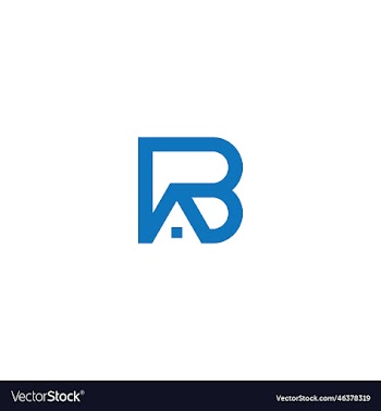 monogram letter b with real estate logo design