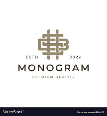 monogram letter bhs logo template