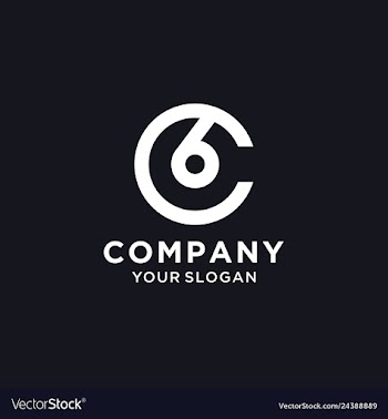 Monogram letter c6 logo design vector image