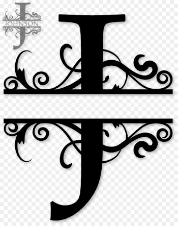 Monogram Letter Clip art - J 