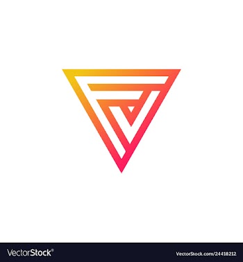 Monogram letter fv logo design vector image