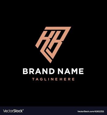 monogram letter kb logo template