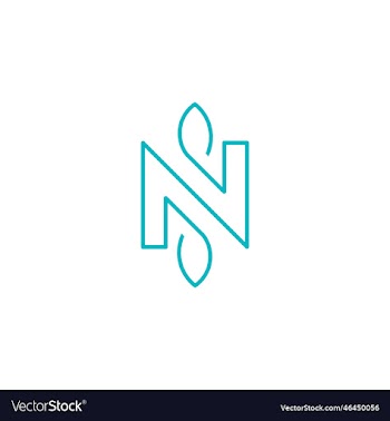 monogram letter n leaf logo nature logos stock