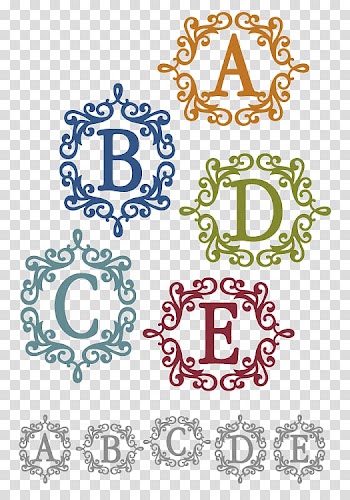 Monogram Letter Visual arts, easter frame transparent background PNG clipart