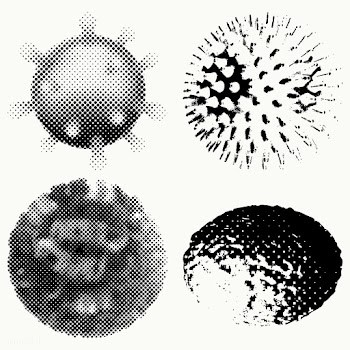 Monotone coronavirus cell under microscope design element on a white b.. | Free  vector - 2319136