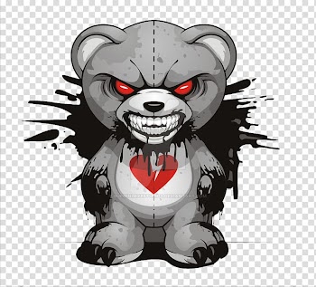Monster bear , Mr. Bean Teddy bear Toy CloudPets, Evil Gloomy transparent background PNG clipart