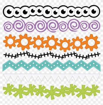 Monster Borders Svg Files For Scrapbooking Svg Borders - Cute Border Designs For Scrapbook