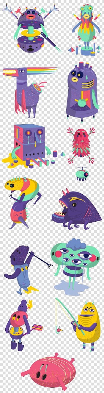 Monster Drawing Illustrator Illustration, Purple Monster transparent background PNG clipart