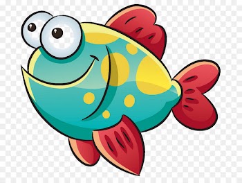 Monster School Girls Drawing Cartoon Clip art - Fish border 