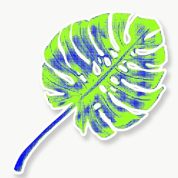 Monstera leaf illustration pop art style design element sticker | Free  transparent png - 2337573