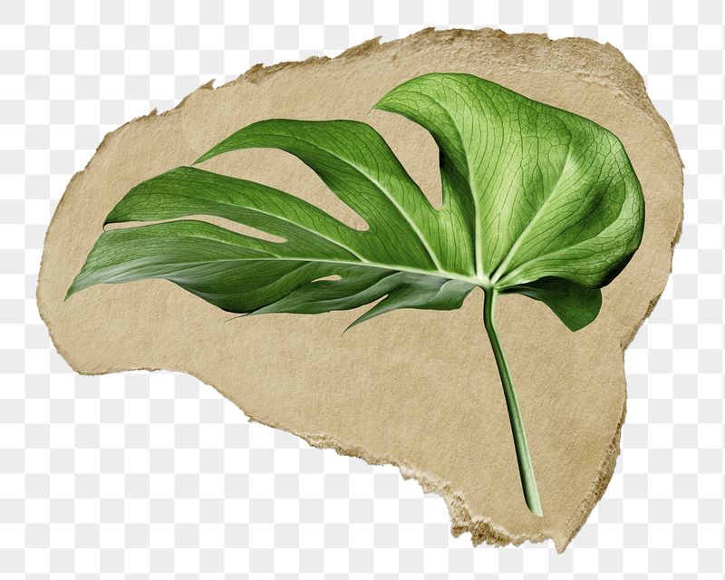 Monstera leaf png ripped paper | Free PNG - rawpixel