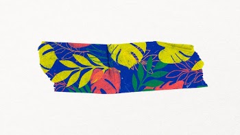 Monstera pattern washi tape clipart, | Free Photo - rawpixel
