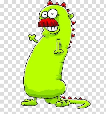Monsters , standing green animal illustration transparent background PNG clipart