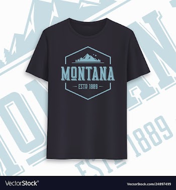  					Montana state graphic t-shirt design typography vector image														
