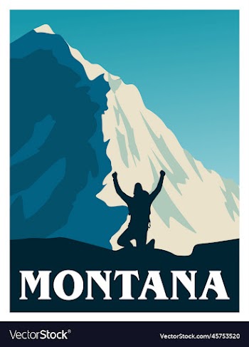 montana state with beautiful view