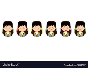 montenegrins avatar with various expression