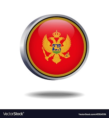 montenegro flag button